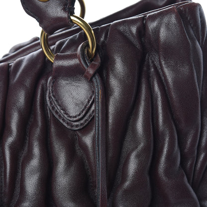 Miu Miu Nappa Matelasse Satchel Brown 17 of 18