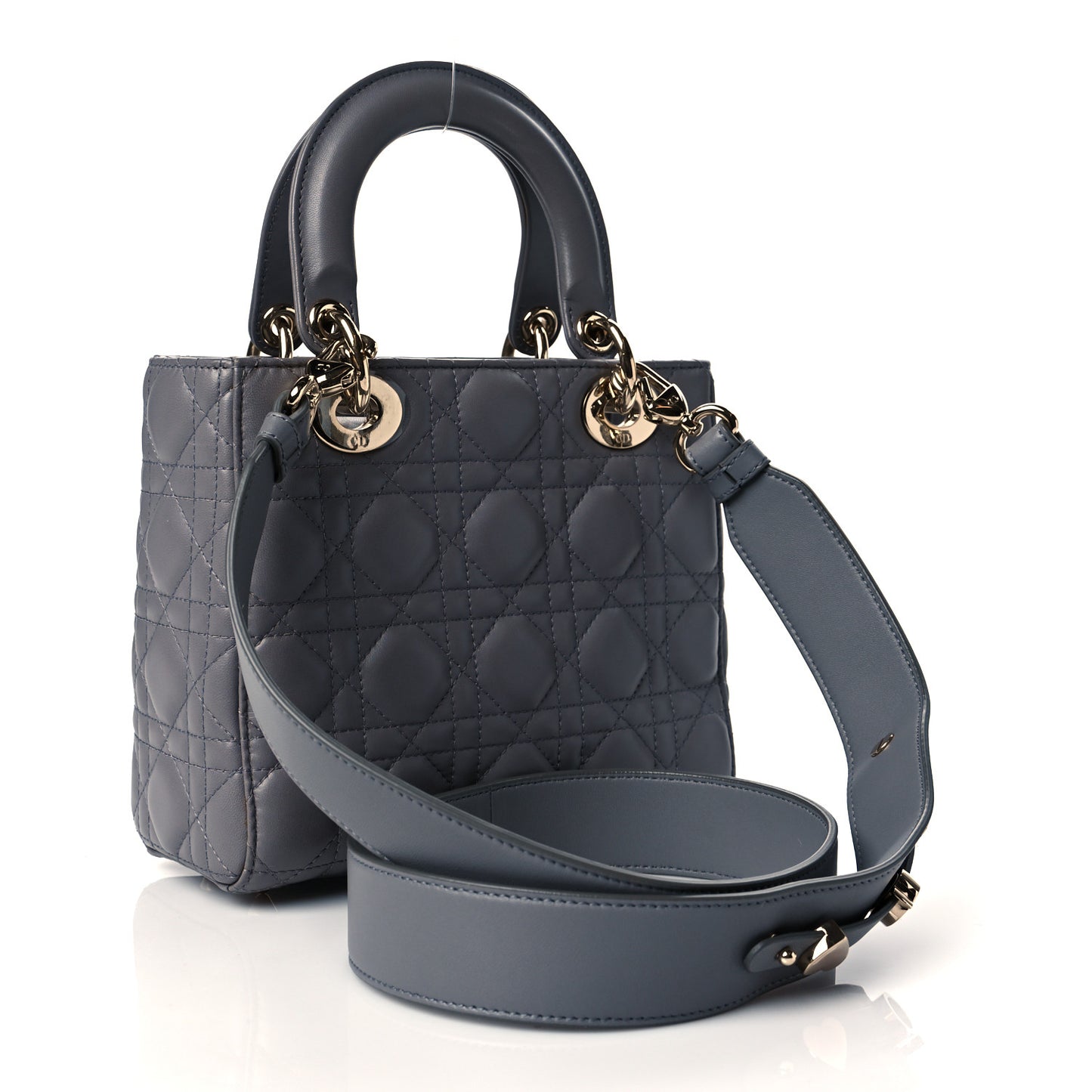 Lambskin Cannage Small My ABCDior Lady Dior Grey