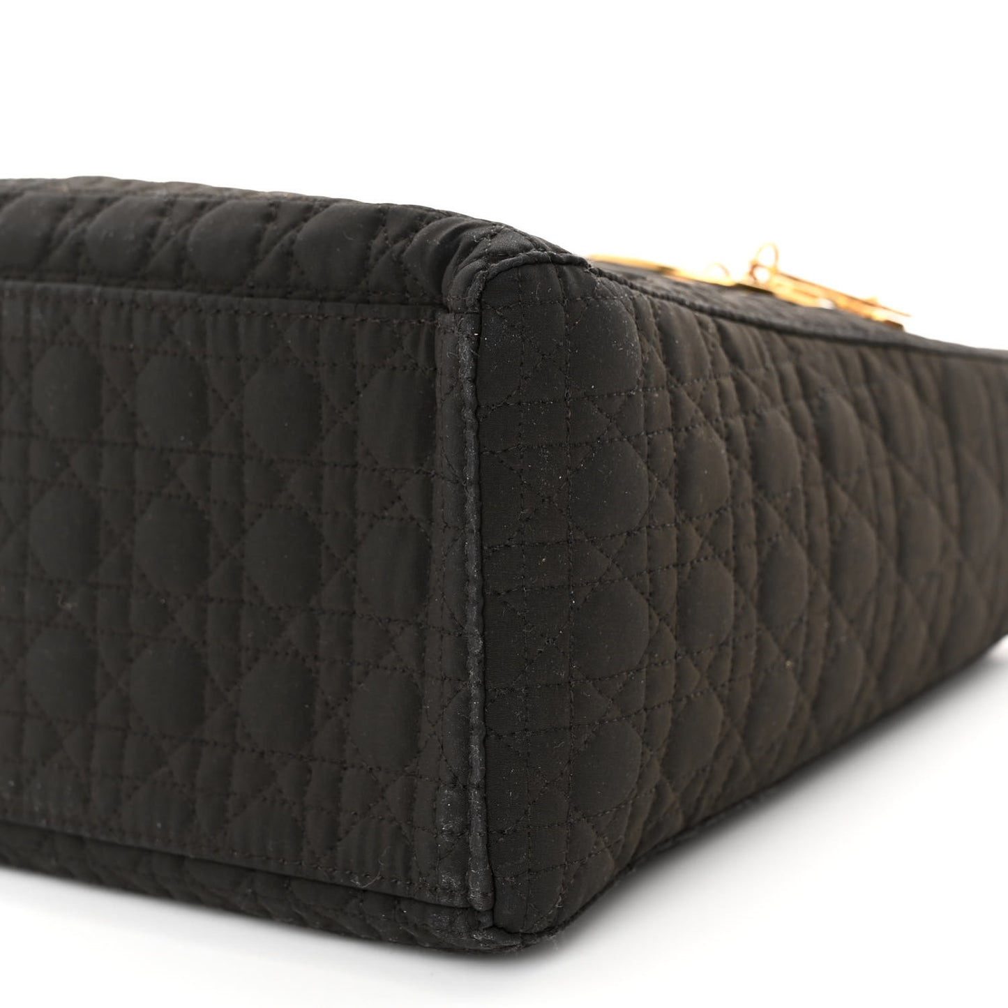 Nylon Cannage Medium Lady Dior Dark Brown