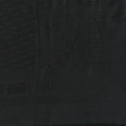 Christian Dior Wool Silk Oblique Shawl Black 4 of 12