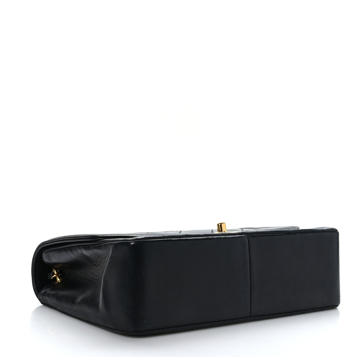 Lambskin Quilted Medium Single Flap Black