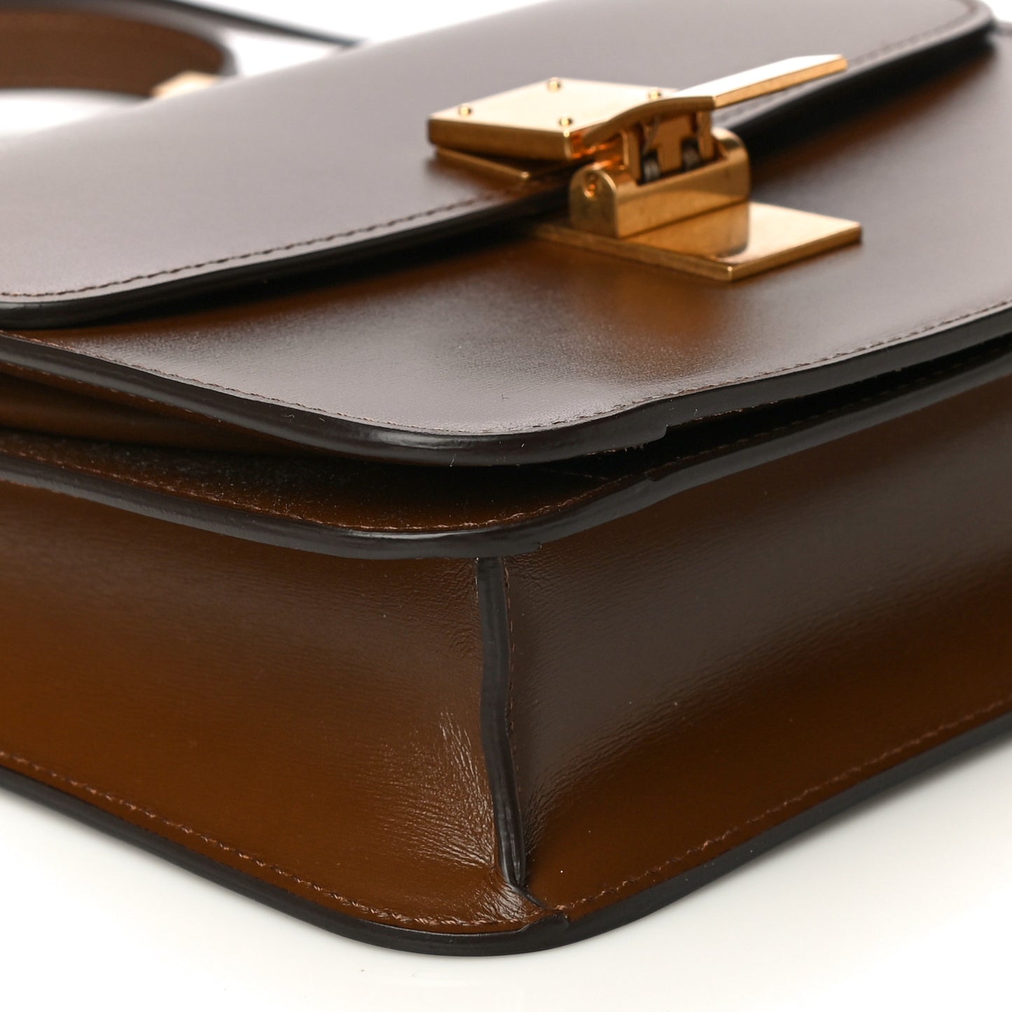 Box Calfskin Teen Classic Box Flap Bag Camel
