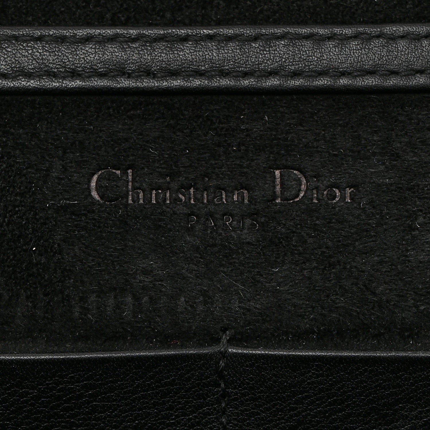 Christian Dior Calfskin Studded Diorama Wallet on Chain Pouch Black 6 of 10