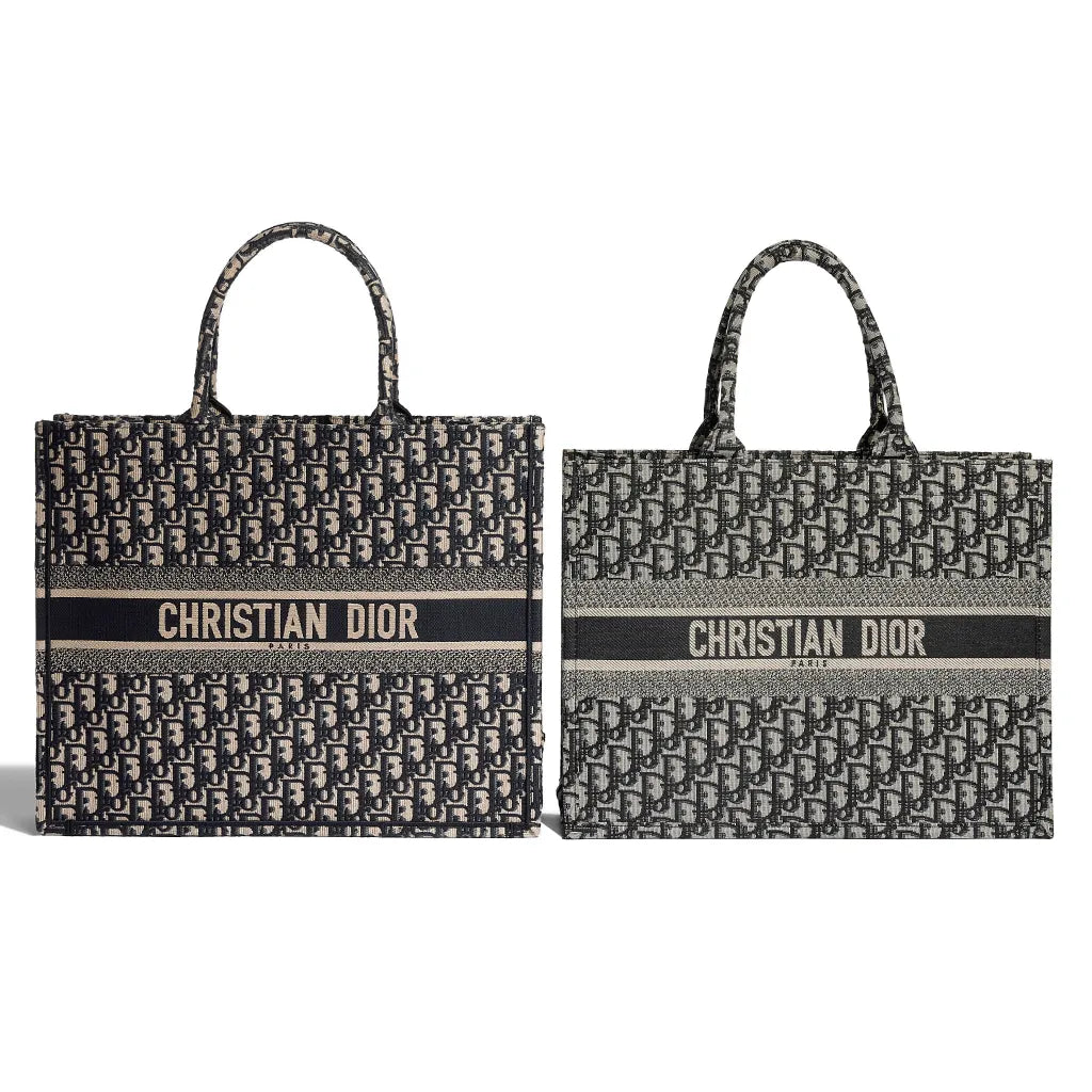 Studio image of Real vs Fake Christian Dior Oblique Book Totes at Fashionphile