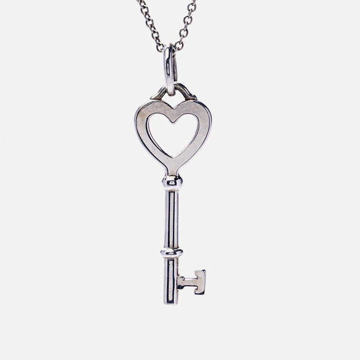 product image of sterling silver tiffany heart key pendant FASHIONPHILE