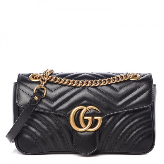 product image of Matelasse Small GG Marmont in black FASHIONPHILE
