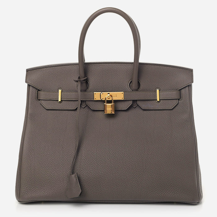 HERMES Togo Birkin 35 Etain