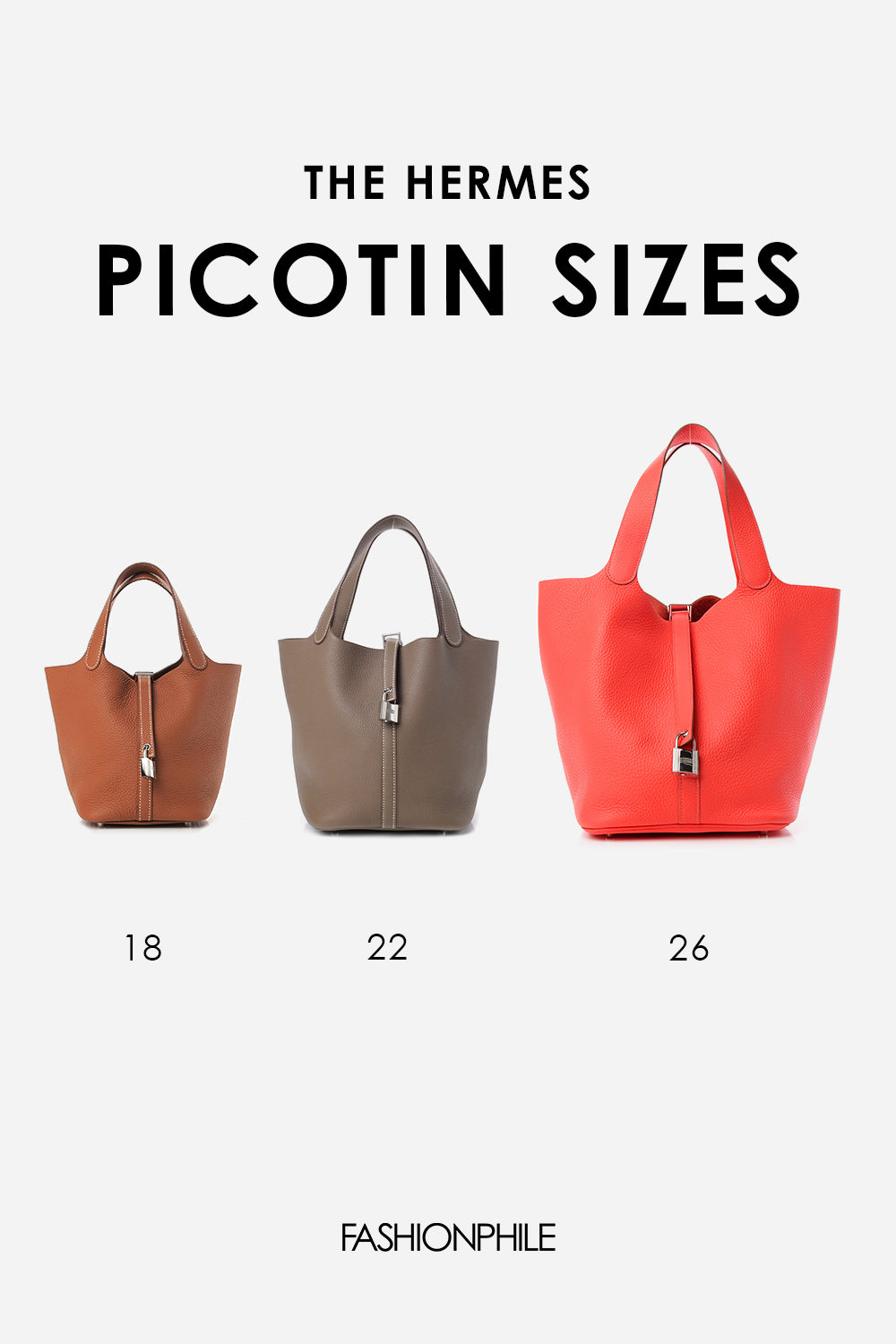 Design graphic of Hermes Picotin Sizes FASHIONPHILE$5000_Design_Graphic_Pinterest_Picotin_Sizes