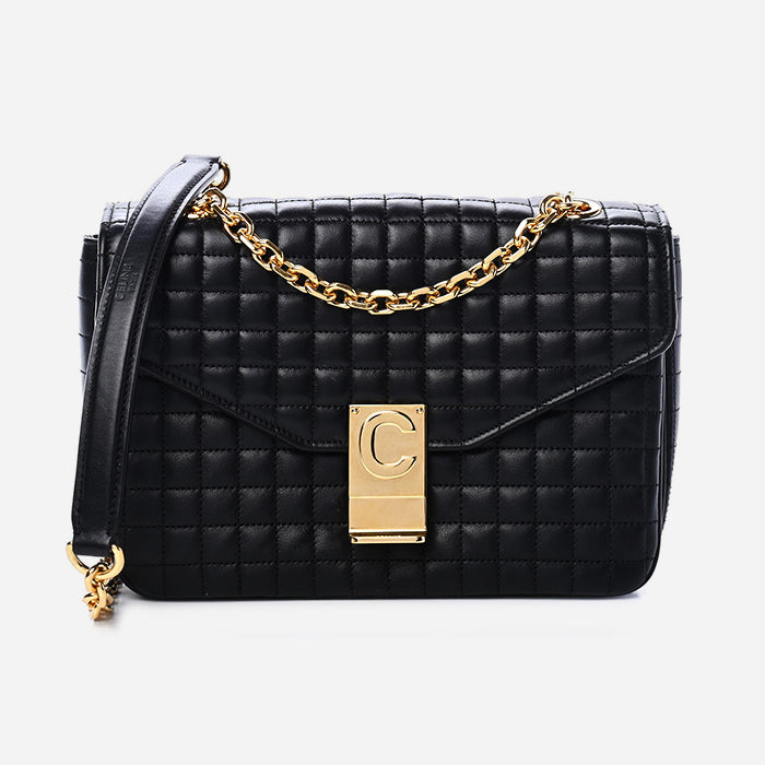 product image of black Celine quilted medium c bag FASHIONPHILE
