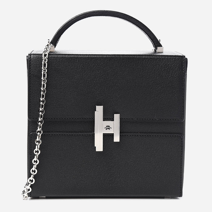 Hermes Chevre Mysore Cinhetic Boxy Top Handle Bag Black FASHIONPHILE