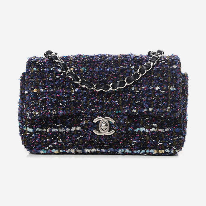 Multicolor Tweed Chanel flap bag FASHIONPHILE