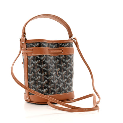 Goyard Goyardine Petit Flot Mini Bucket Bag Black Gold 3 of 10