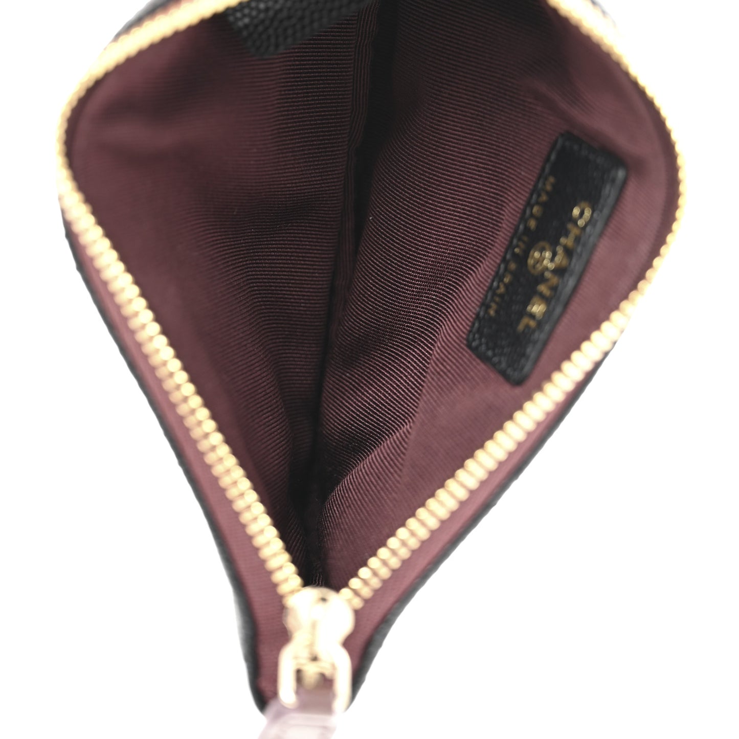 Caviar Quilted Small Cosmetic Case Black