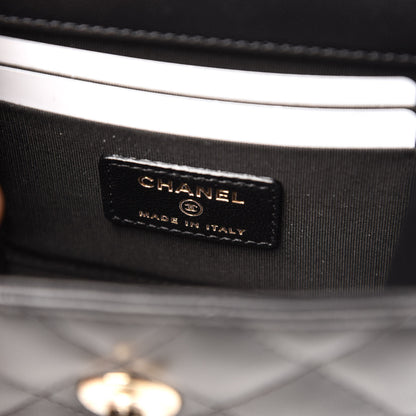 Chanel Lambskin Quilted Mini Trendy CC Chain Wallet Black 8 of 11