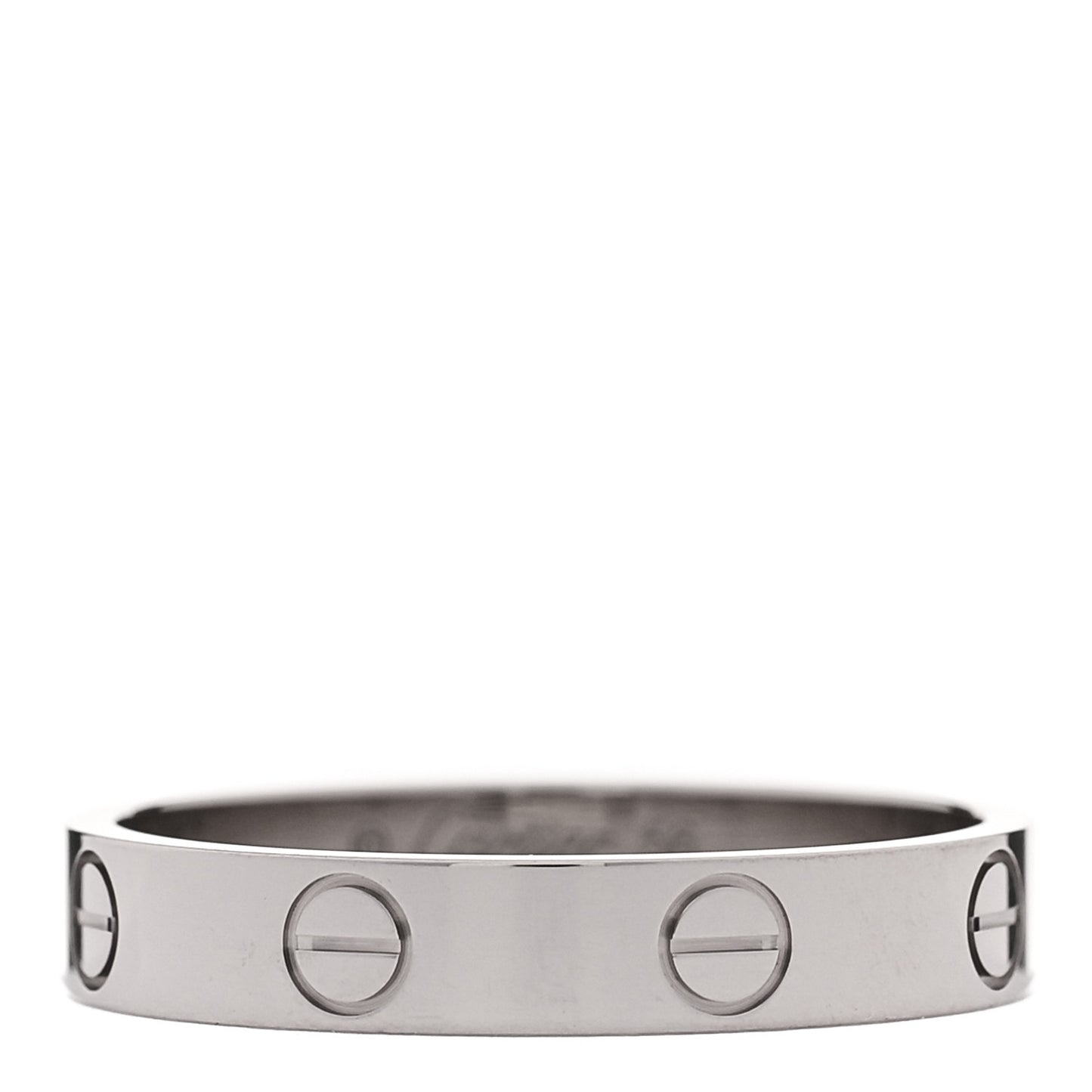 18K White Gold 3.5mm LOVE Wedding Band Ring 56 7.75