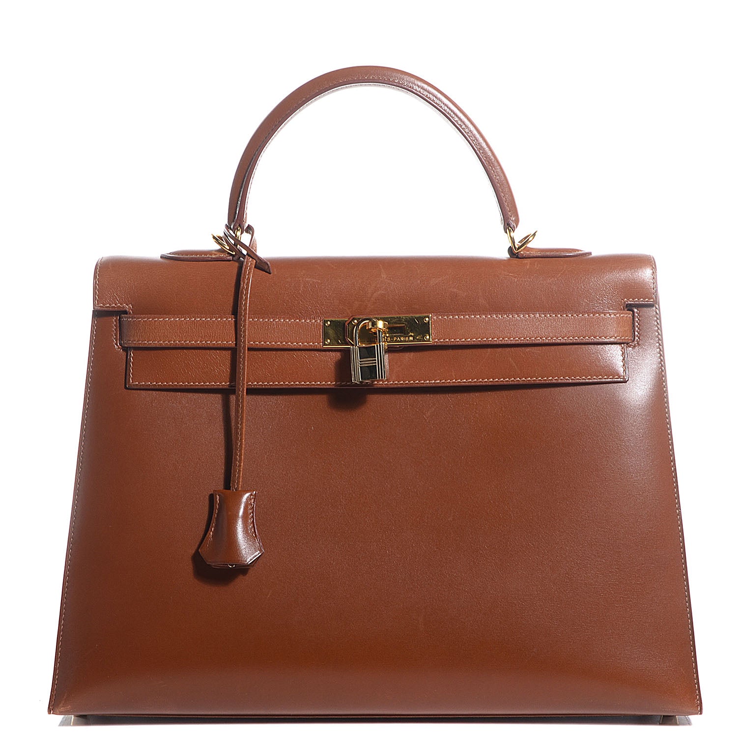 Hermes Veau Tadelakt Kelly Sellier 35 Fauve 1 of 21