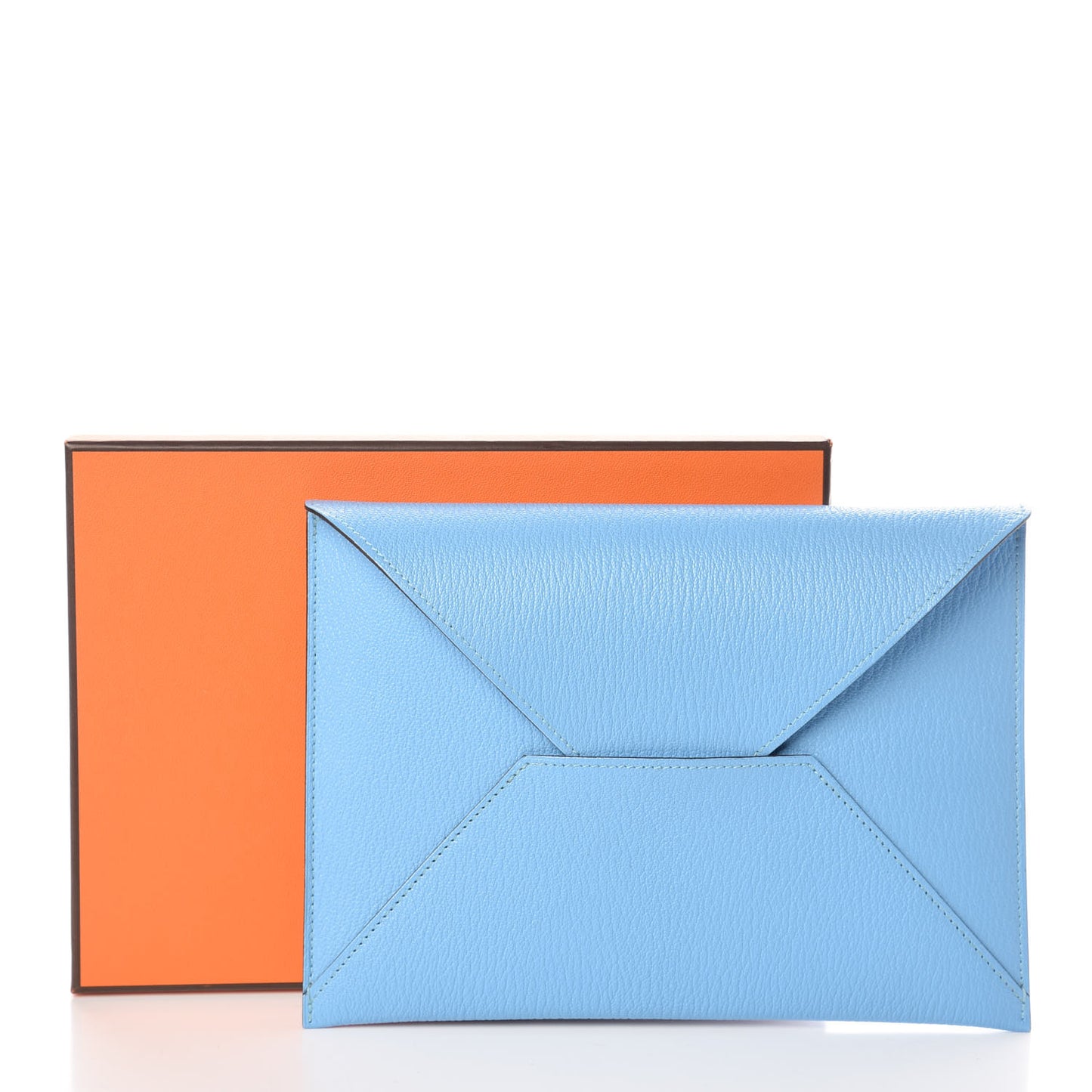 Chevre Envelope Trio Wallet Celeste Rose Lipstick Ambre