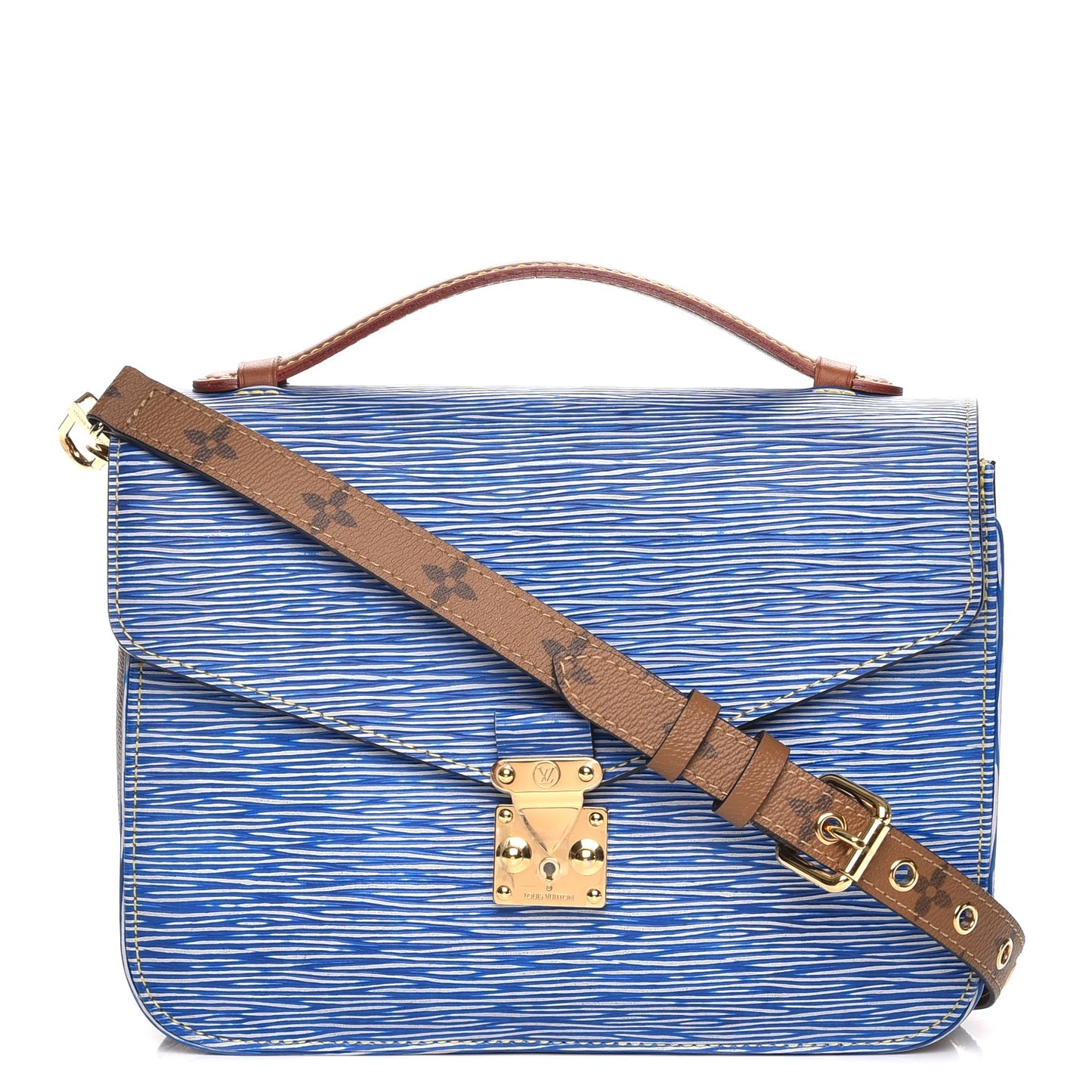 Epi Reverse Monogram Pochette Metis Denim Light