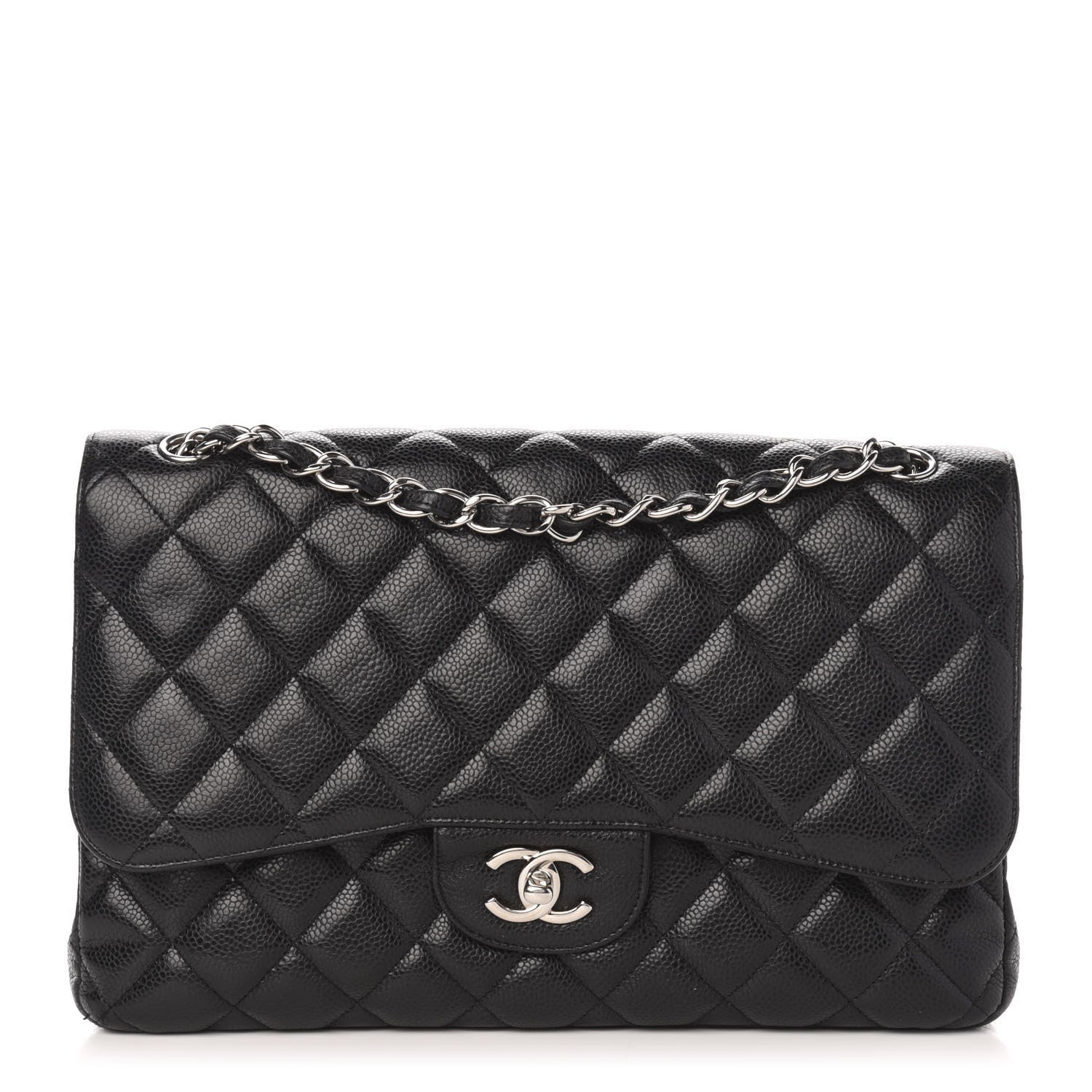 Chanel Caviar Quilted Jumbo Double Flap Black 1 of 11