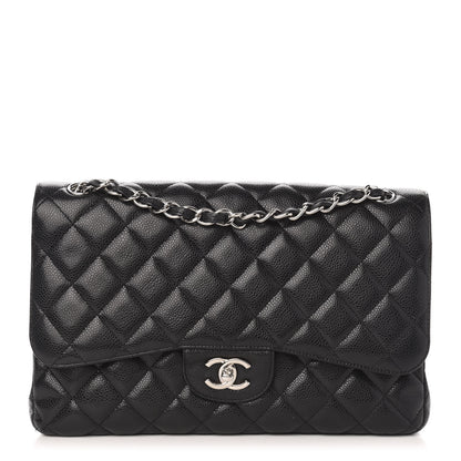 Chanel Caviar Quilted Jumbo Double Flap Black 1 of 11