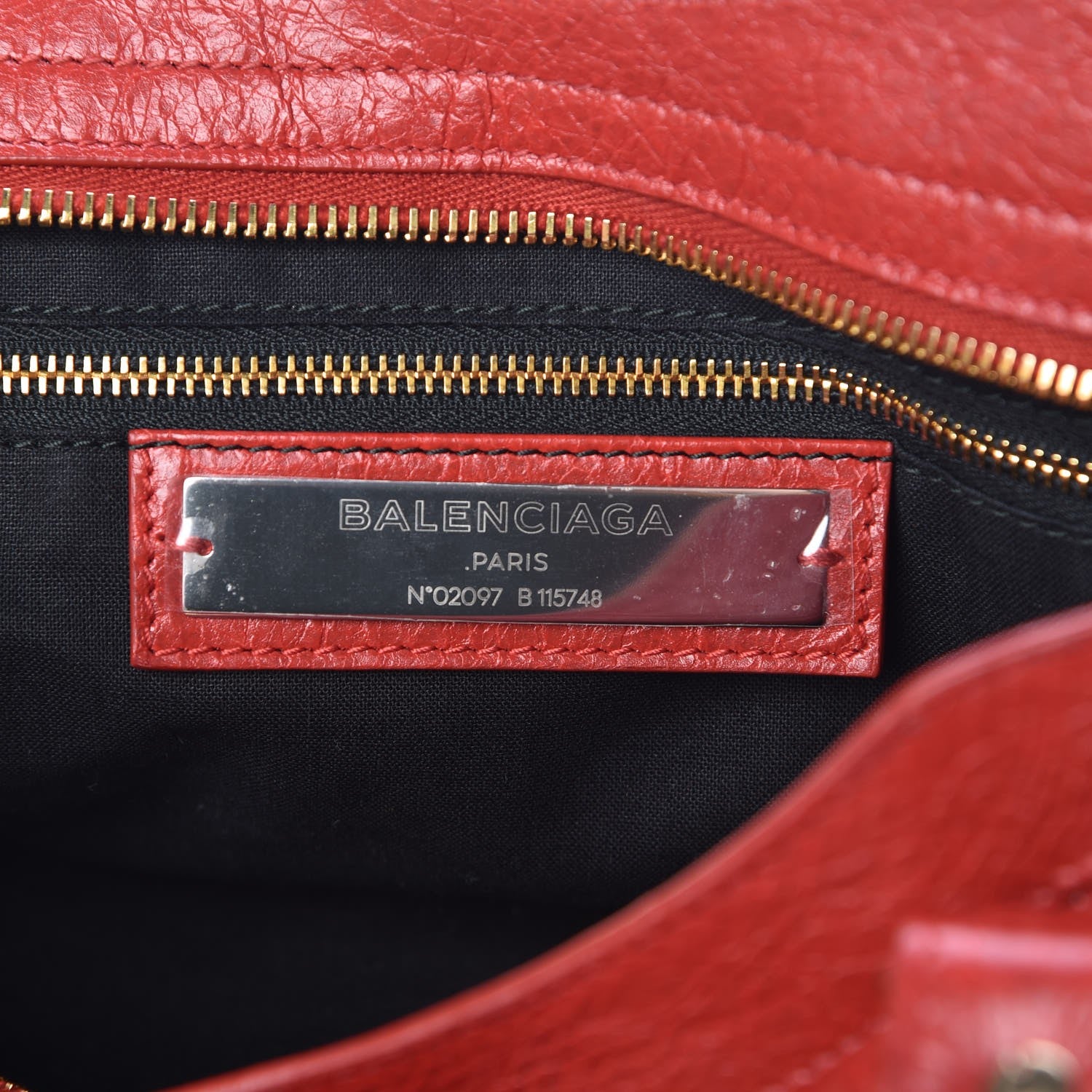 Balenciaga Agneau Classic Gold Hardware City Rouge Groseille 7 of 8
