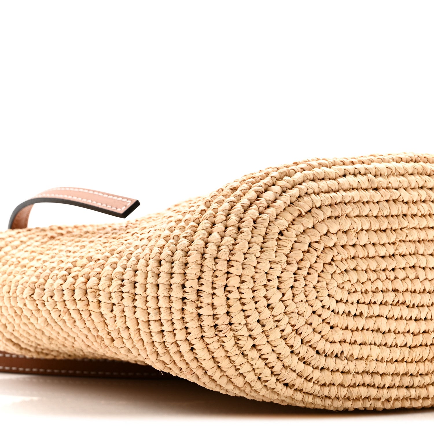 Loewe Calfskin Raffia Paulas Ibiza Pochette Bag Natural Tan 9 of 10