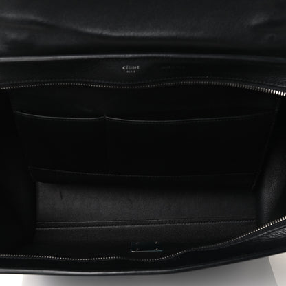 Celine Drummed Calfskin Suede Medium Trapeze Black 4 of 4