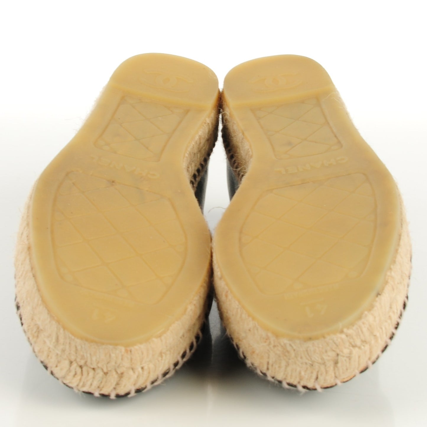 Lambskin CC Espadrilles 41 Black