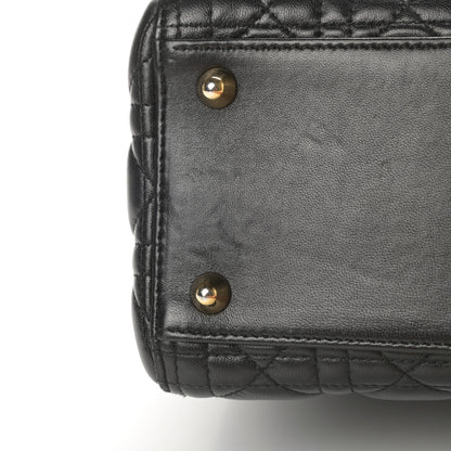 Christian Dior Lambskin Cannage Large Lady Dior Black 13 of 14
