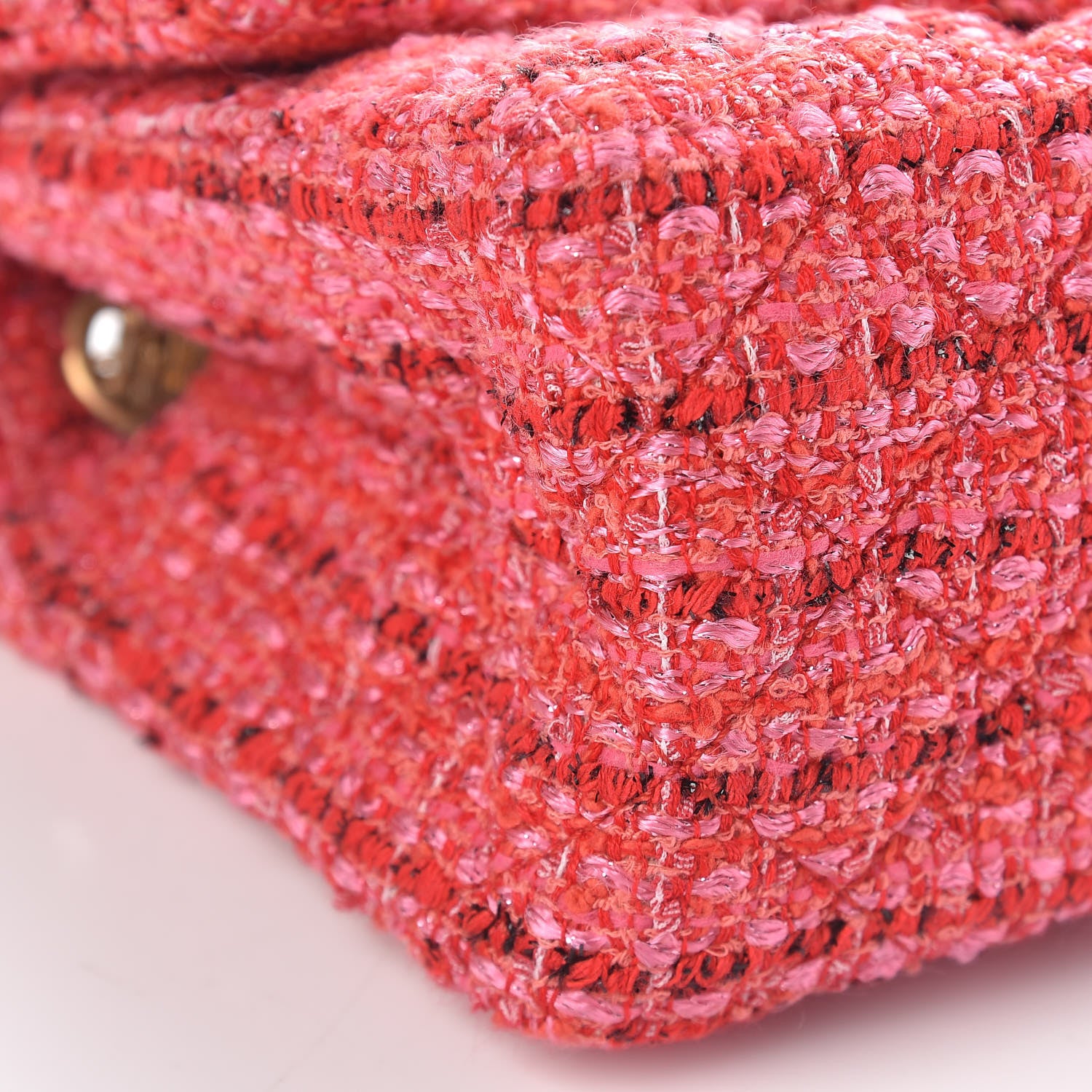 Chanel Tweed Quilted Mini 2.55 Reissue Flap Red Ecru Black 9 of 11