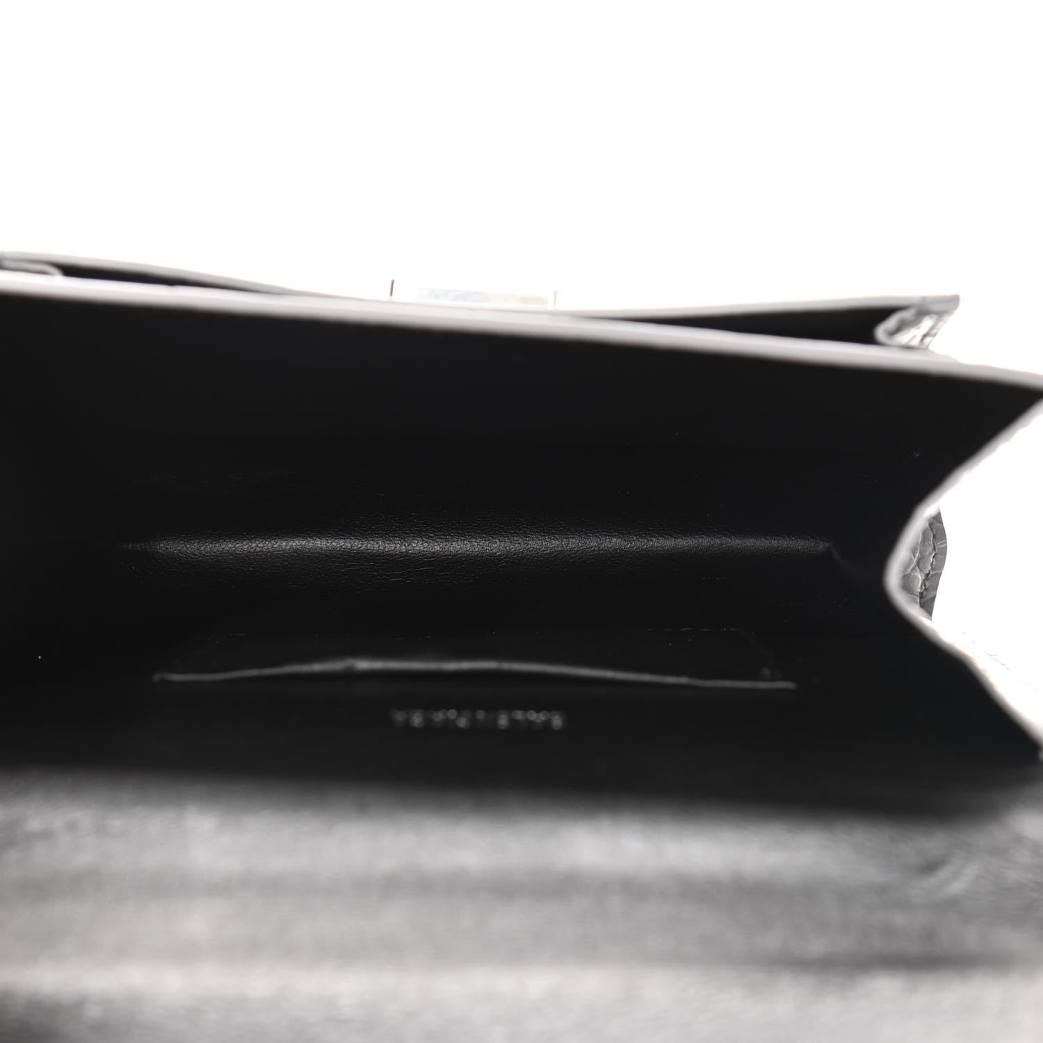 Balenciaga Shiny Calfskin Crocodile Embossed XS Sharp Top Handle Bag Balenciaga Grey 5 of 9