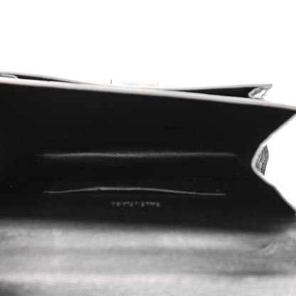 Balenciaga Shiny Calfskin Crocodile Embossed XS Sharp Top Handle Bag Balenciaga Grey 5 of 9