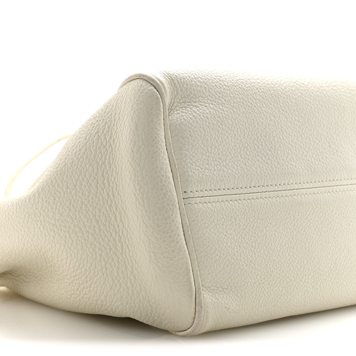 Celine Calfskin Cuir Small Triomphe Cabas Drawstring White 9 of 14
