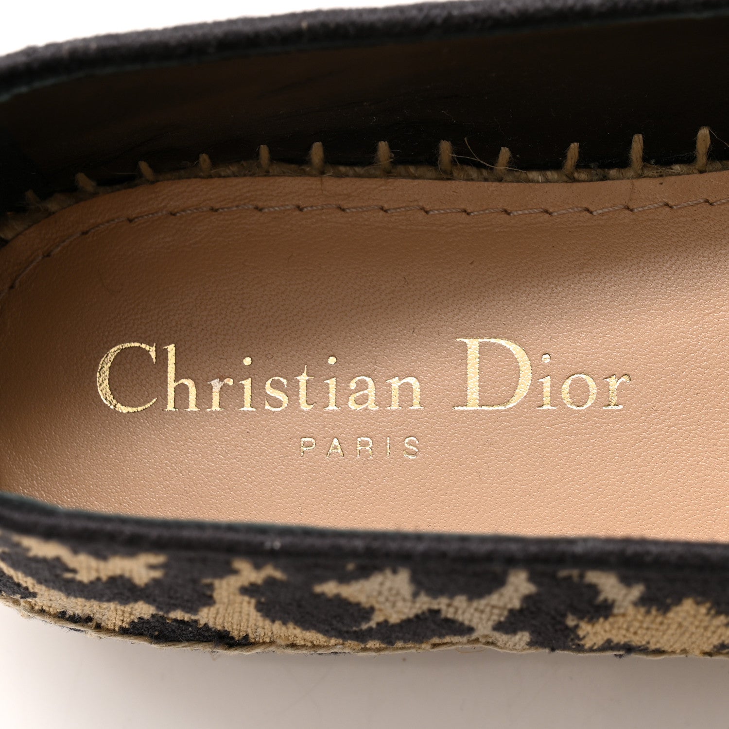 Christian Dior Cotton Embroidered Leopard Print Granville Espadrille 37 Natural 5 of 9
