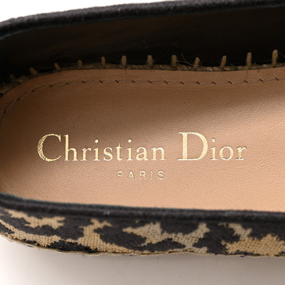 Christian Dior Cotton Embroidered Leopard Print Granville Espadrille 37 Natural 5 of 9