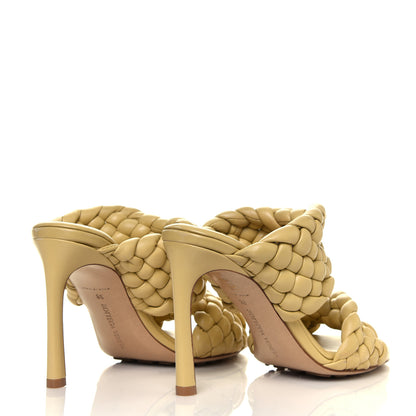 Bottega Veneta Nappa Twisted Padded Intrecciato Curve Slide Sandals 38 Tapioca 4 of 6