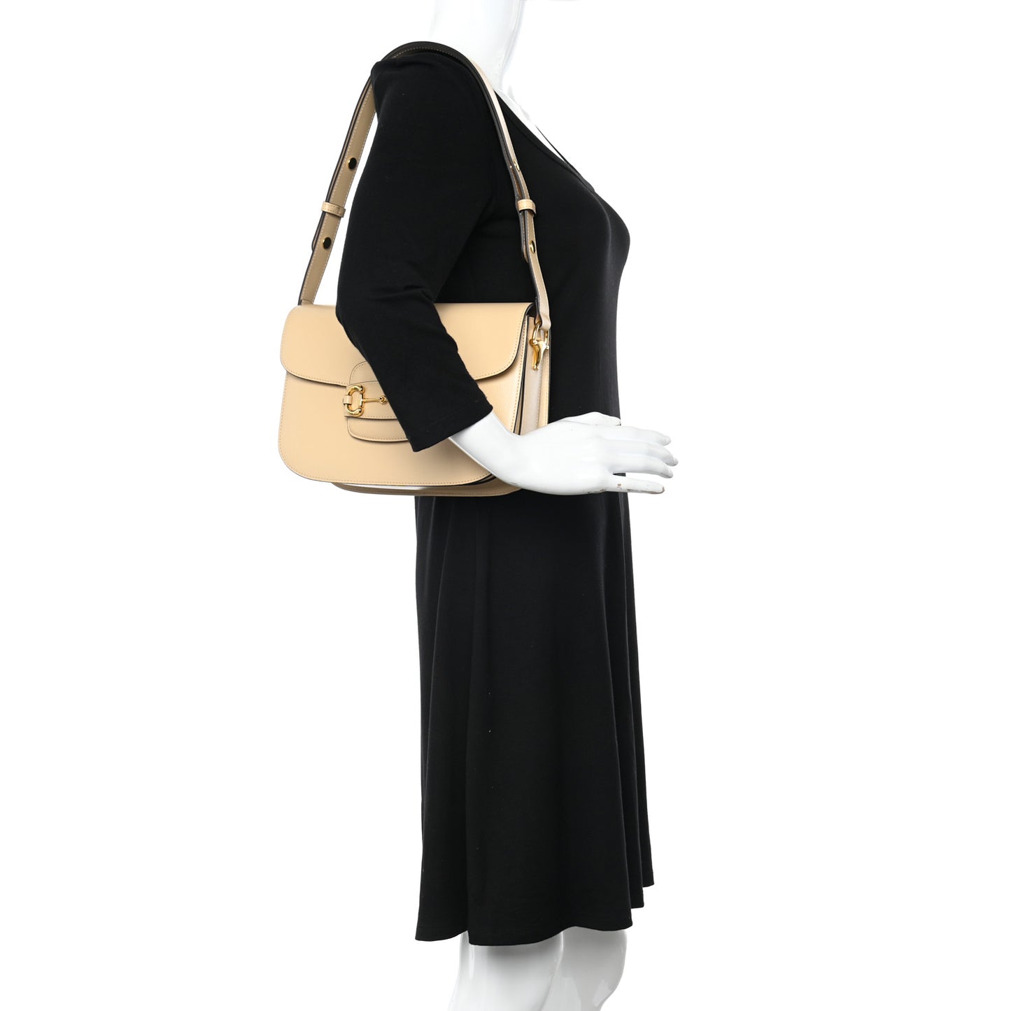 Azalea Calfskin Horsebit 1955 Shoulder Bag Bubble Tea