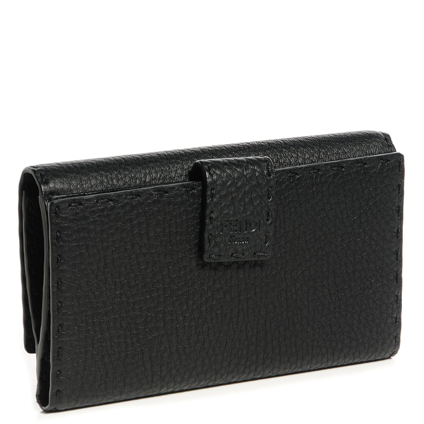 Cuoio Romano Selleria Peekaboo Continental Wallet Black