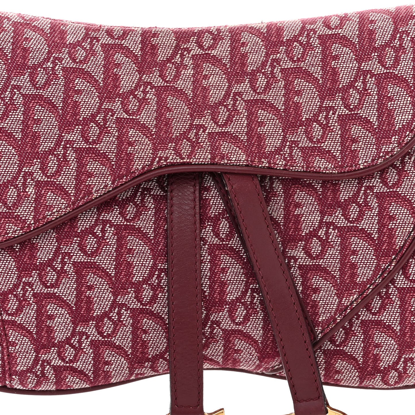 Monogram Double Saddle Bag Burgundy
