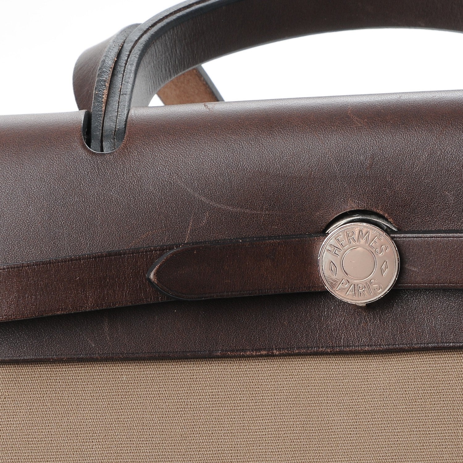 Hermes Vache Hunter Toile Herbag Zip 31 PM Etoupe Ebene 10 of 16