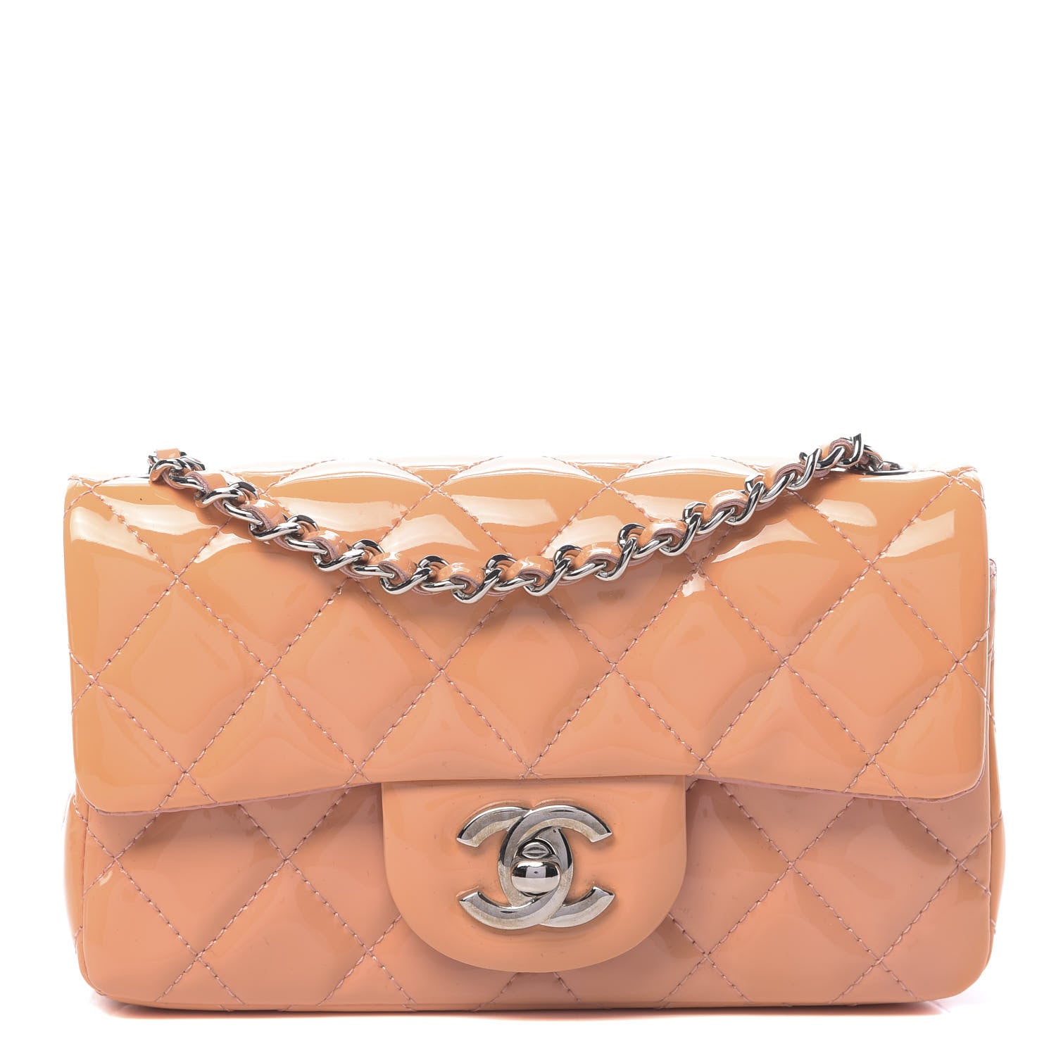 Chanel Patent Calfskin Quilted Extra Mini Flap Pink 1 of 13