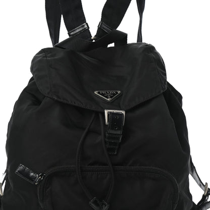 Prada Nylon Vela Medium Cinch Backpack Black 7 of 9