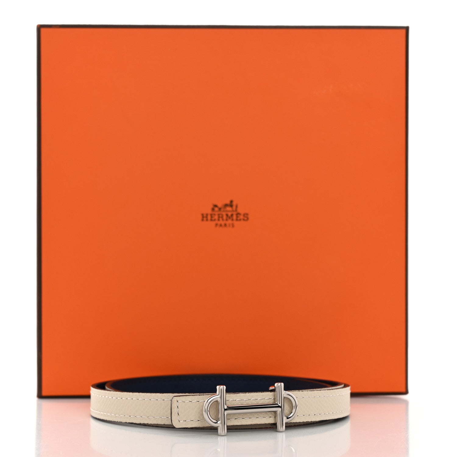 Hermes Swift Epsom 13mm Gamma Belt 75 30 Bleu Saphir Craie 7 of 7