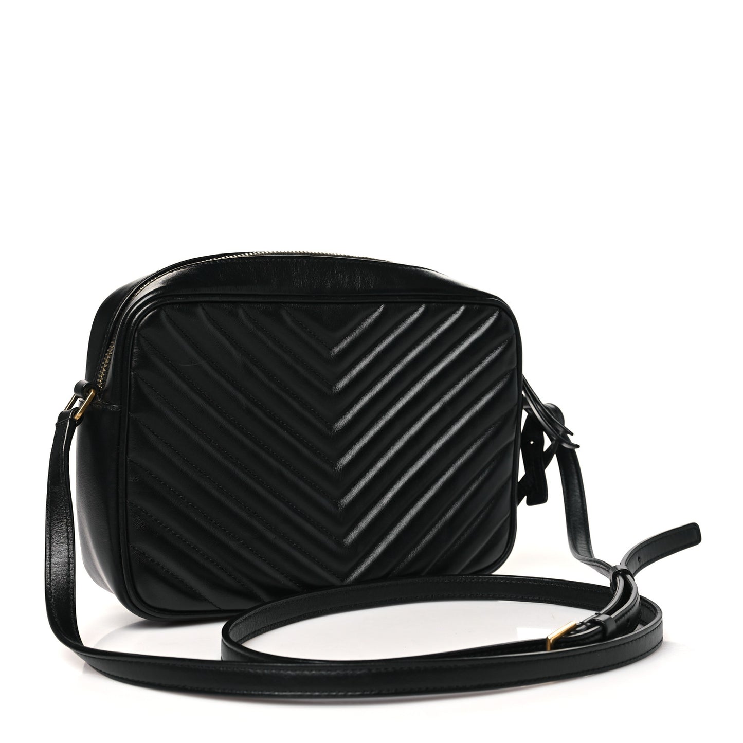 Calfskin Matelasse Monogram Lou Camera Bag Black