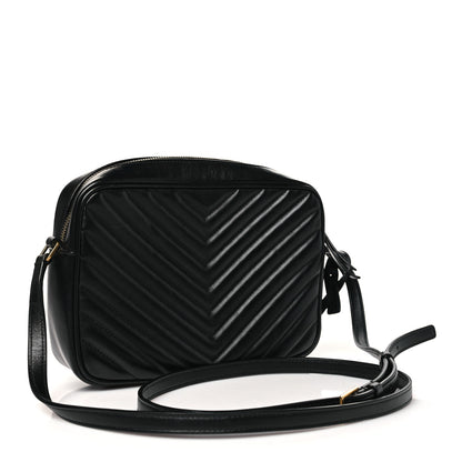 Saint Laurent Calfskin Matelasse Monogram Lou Camera Bag Black 3 of 10