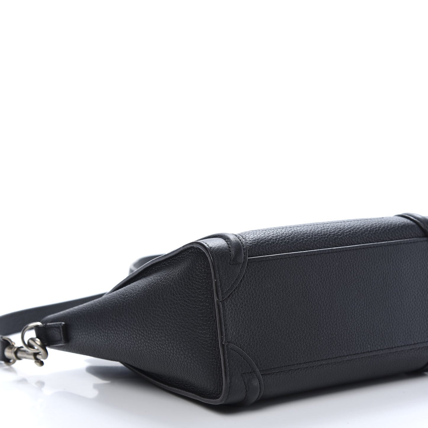Drummed Calfskin Nano Luggage Black