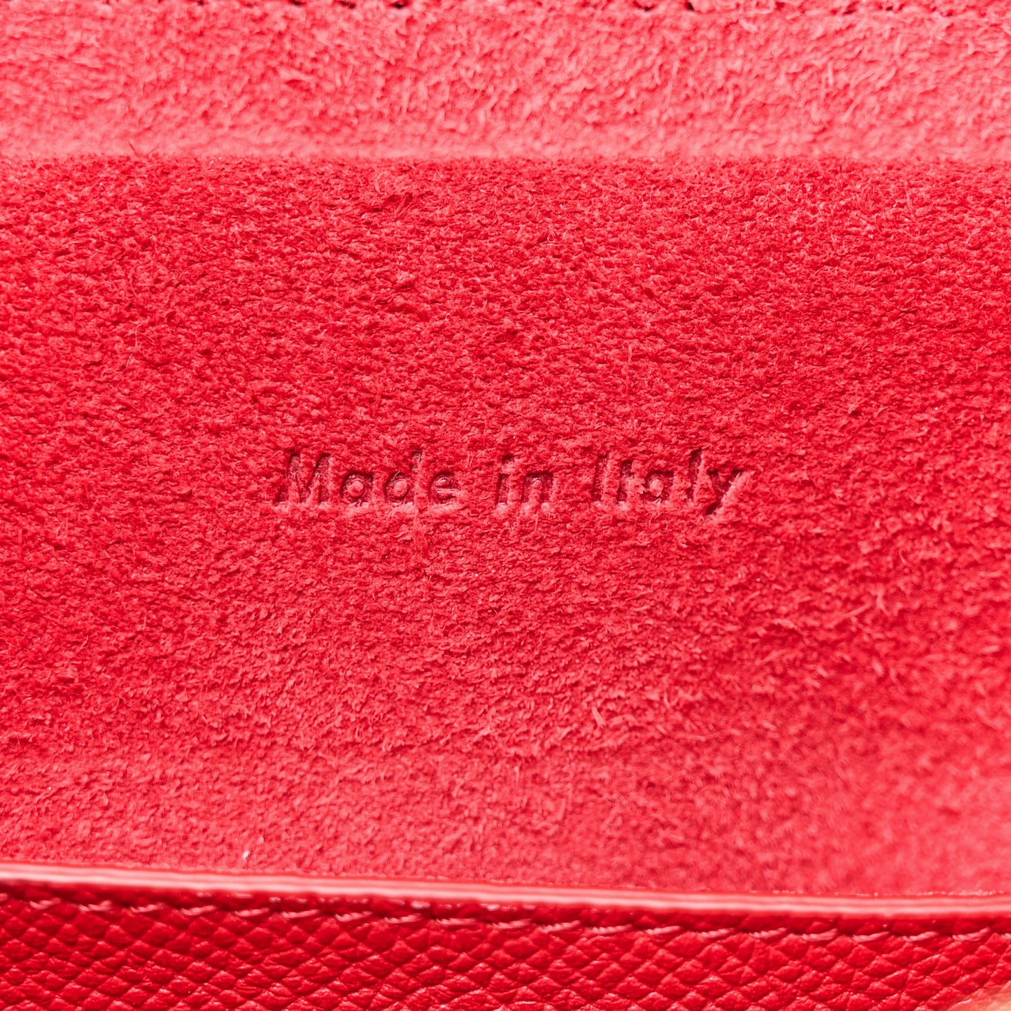 Baby Grained Calfskin Micro Belt Bag Coquelicot