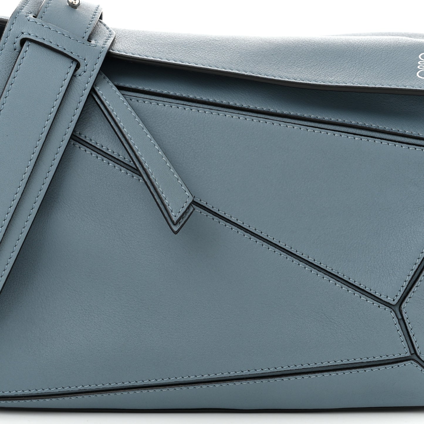 Calfskin Small Puzzle Bag Stone Blue