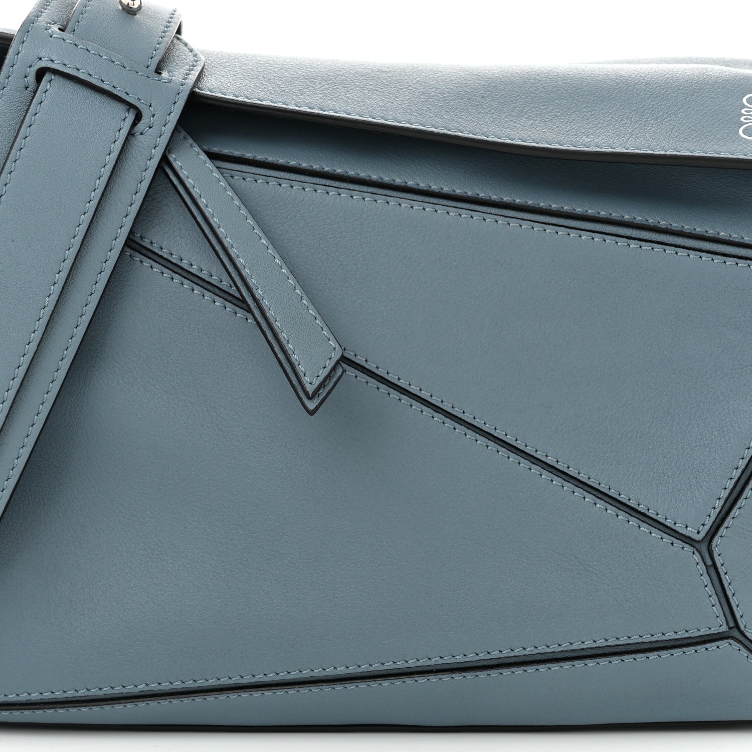 Loewe Calfskin Small Puzzle Bag Stone Blue 7 of 9