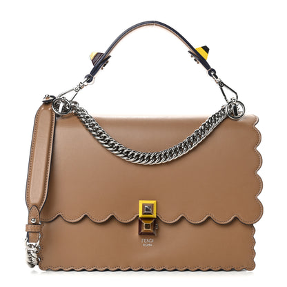 Fendi Vitello Liberty Scalloped Studded Kan I Shoulder Bag Sand 1 of 10